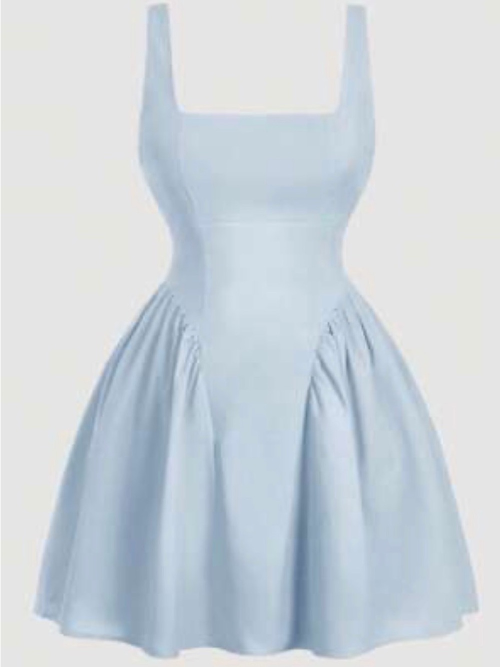 Light Blue Square-Neck Fit & Flare Dress (never worn)